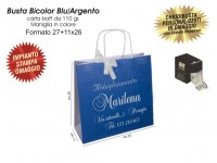 BUSTE IN CARTA BICOLOR BLU/ARGENTO